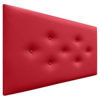 dhome cabecero de polipiel con 3 hileras intercaladas de botones cabezal tapizado cama lujo rojo 110cm