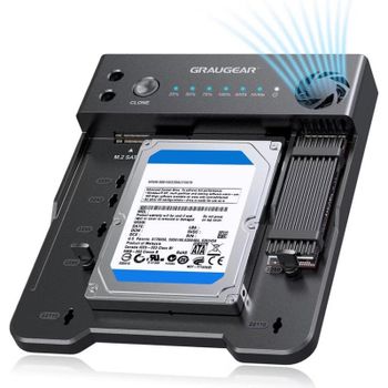 Duplicador de Discos Graugear G-M2ST235-CL para M.2 NVMe/SATA y 2.5