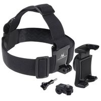 maclean fast connect mc-825 - soporte universal de movil camara gopro correa ajustable para la cabeza negro