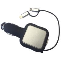 car charger with iphone 6 and micro usb head