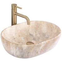 lavabo sobre encimera rea amelia savana matt beige oval