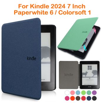 Funda para Kindle Paperwhite 2024 12.a generación y Colorsoft 7 pulgadas Modelo No. SA569P SA568B Bolsa protectora magnética de 7