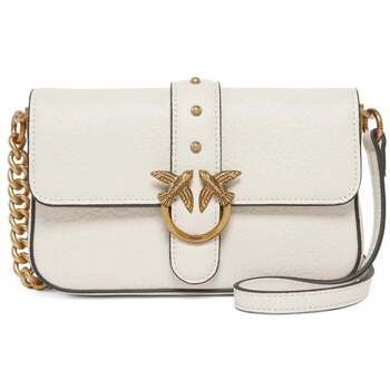 Pinko Bolso Bolso con solapa Love One Slouchy Baby Bottalat Blanco para mujer