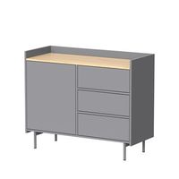 aparador velina 100 x 82 cm con 3 cajones y 1 puerta vicco