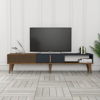 Mueble para tv de diseño madera y antracita 180 cm