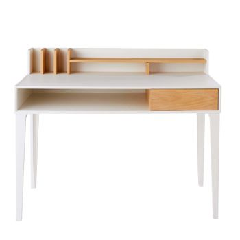 Escritorio con 1 cajón blanco