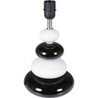 base para sobremesa alcoutim 1xe27 al35xd20cm blanconegro