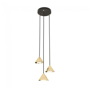 Lámpara colgante lout ii oro (3 luces)