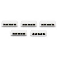 ubiquiti usw-flex-mini pack de 5 switch gestionado 5x gigabit ethernet  1xpoe