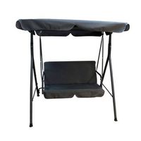 columpio balancin para exterior 2 plazas gris oscuro 153x140x110 cm