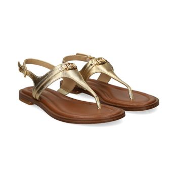 Michael Kors Sandalias Planas Mujer - Dorado Talla 8.5