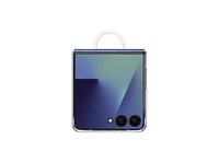 funda - samsung para samsung galaxy z flip7 de silicona con anillo transparente