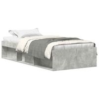 estructura de cama gris hormigon 90x200 cm vidaxl