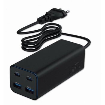 Gembird Cargador Rápido USB PowerDelivery GaN de 4 Puertos 100W USB-C y USB-A Protecciones avanzadas