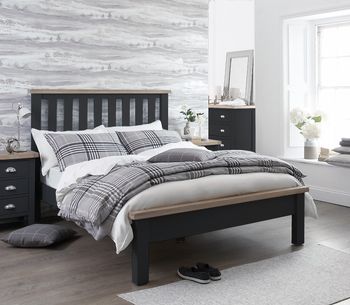 Eden Oak and Grey King Size Bed