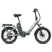 bicicleta electrica fafrees f20 flex city de 20 ah con sensor de par plegable verde