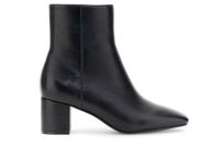 botines de piel con cremallera black
