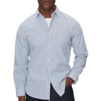 calvin klein jeans camisa manga larga poplin stripe para hombre