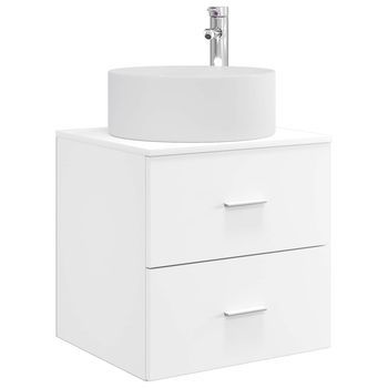 Vanidad Con Lavabo De Pared Blanco 49,5 X 44,5 X 65,5 Cm Vidaxl