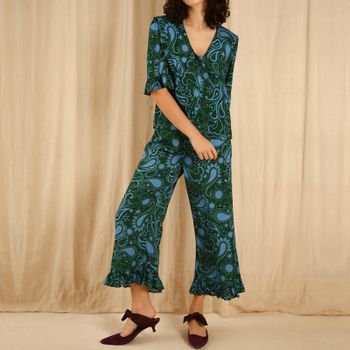 it's 9pm Selene Paisley-Print Woven Pyjama Set - 12