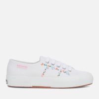 superga womens 2750 floral-embroidered canvas trainers - uk 4
