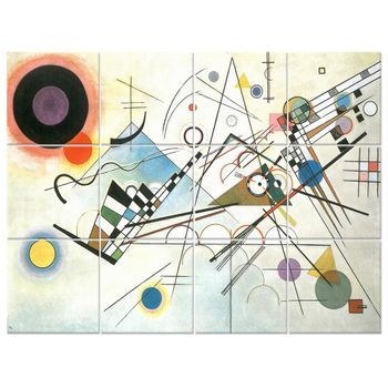 Legendarte - Panel Decorativo Multiple Composición Viii - Wassily Kandinsky Cm. 150x200 (12 Paneles)