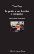 lo que dice la boca de sombra y otros poemas