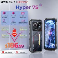 hotwav hyper 7s telefono resistente 5g octa-core android 15 smartphone 66 hd  120hz 10800mah 20w telefono movil 4gb 256gb telefono movil