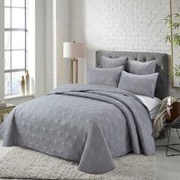 colcha bouti noja gris cama 160  incluye 2 fundas de cojin