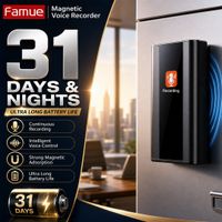grabadora de voz magnetica famue 760h bateria de 3500mah reduccion de ruido de 90db grabacion inteligente activada por voz recomendada por abogados