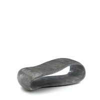 mesa de centro scarf 123 x 60 x 34 h en piedra fosil gris