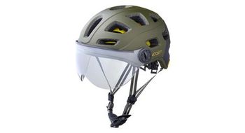 Casco urbano cairn quartz visor led usb mips khaki