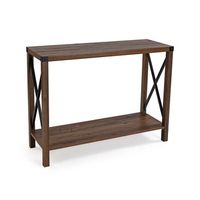 versa consola de estilo industrial medidas al x l x an 76 x 35 x 100 cm color marron