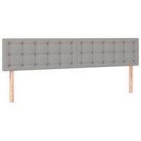 cabecero cama mueble de dormitorio con led de tela claro 200 x 5 x 7888 cm gris m020000657