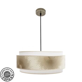 ABRILA Colgante Con Doble Pantalla Modelo Nepal Dorado