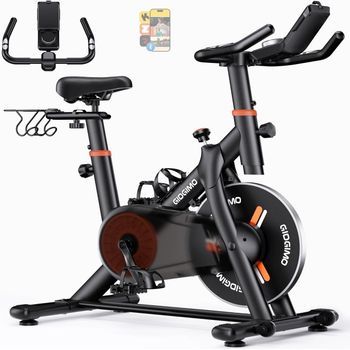 Bicicleta Estática Gidgimo Con Resistencia Magnética Silenciosa Y Bluetooth, 95 X 49 Cm