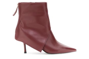 botines con puño de piel bordeaux