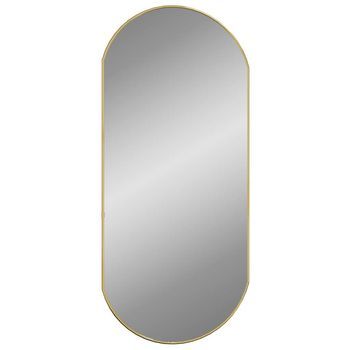 Espejo De Pared Ovalado Dorado 90x40 Cm Vidaxl