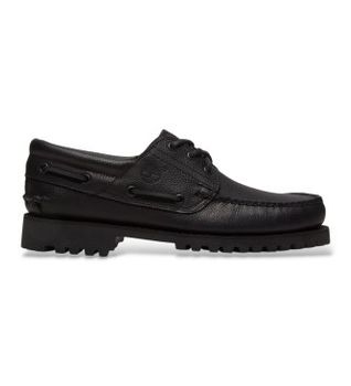 Timberland para hombre. TB0A2PDQANI1 Náuticos de 3 ojales cosidos a mano Authentic negro (45 W), Piel, Plano, Cordones, Casual