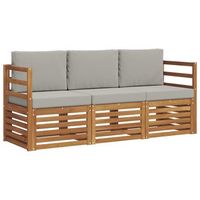 juegos de sofas con cojin 3 piezas  mueble de jardin gris natural y claro