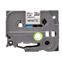 cinta laminada brother tze-251 texto negro fondo blanco 24mm 8m