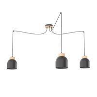 lampara colgante prut negro 3 luces