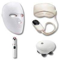 cofre masajeador mascara ocular led facial - bodylife beautycare pro blanco