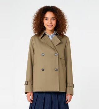 Weekend Max Mara para mujer. 2615021051600 Gabardina Biglia marrón verdoso (48), Casual, Verde, Algodón