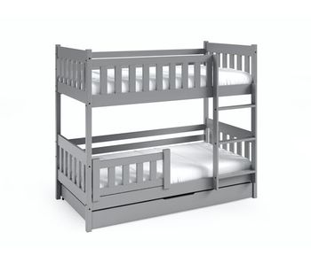 Cama litera lila gris 86x198x141cm