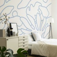 papel pintado panoramico con motivos abstractos de naturalez