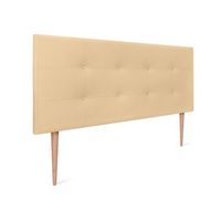 cabecero de polipiel capitone 150x115cm con patas camas 150 - vainilla