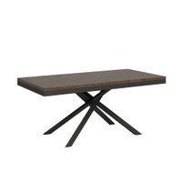 mesa extensible 90x180440 cm efecto madera nogal