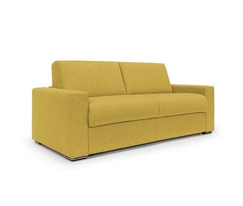 Nixon sofá convertible con colchón h20 en tela impermeable 200 cm (mat. 140x197) amarillo