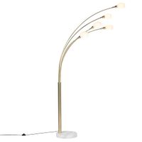 lampara de pie art deco oro 5-luces